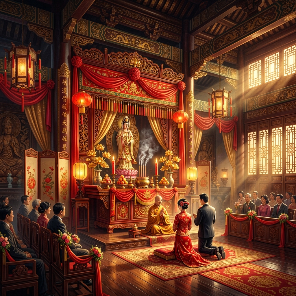 Blessing ceremony venue at Vihara Ratana Graha