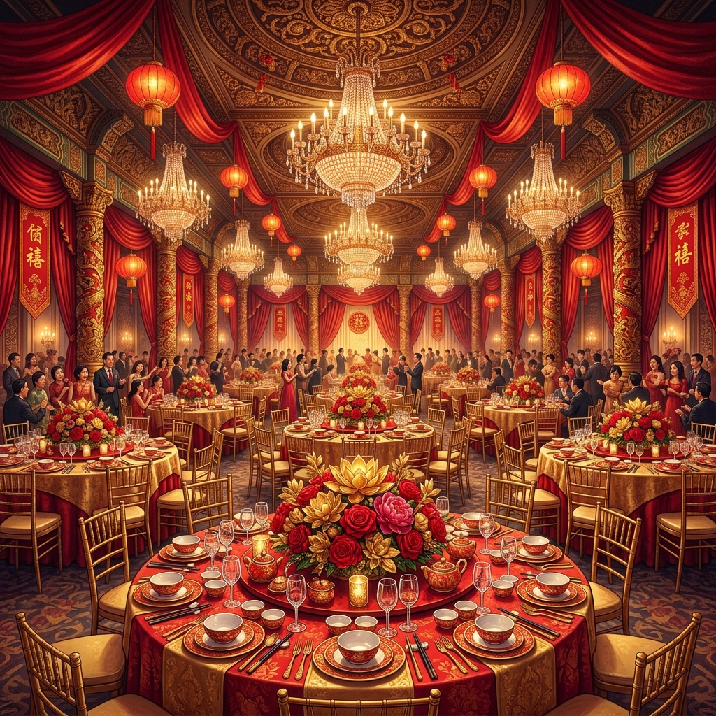 Wedding reception hall at Royal Jade Restaurant
